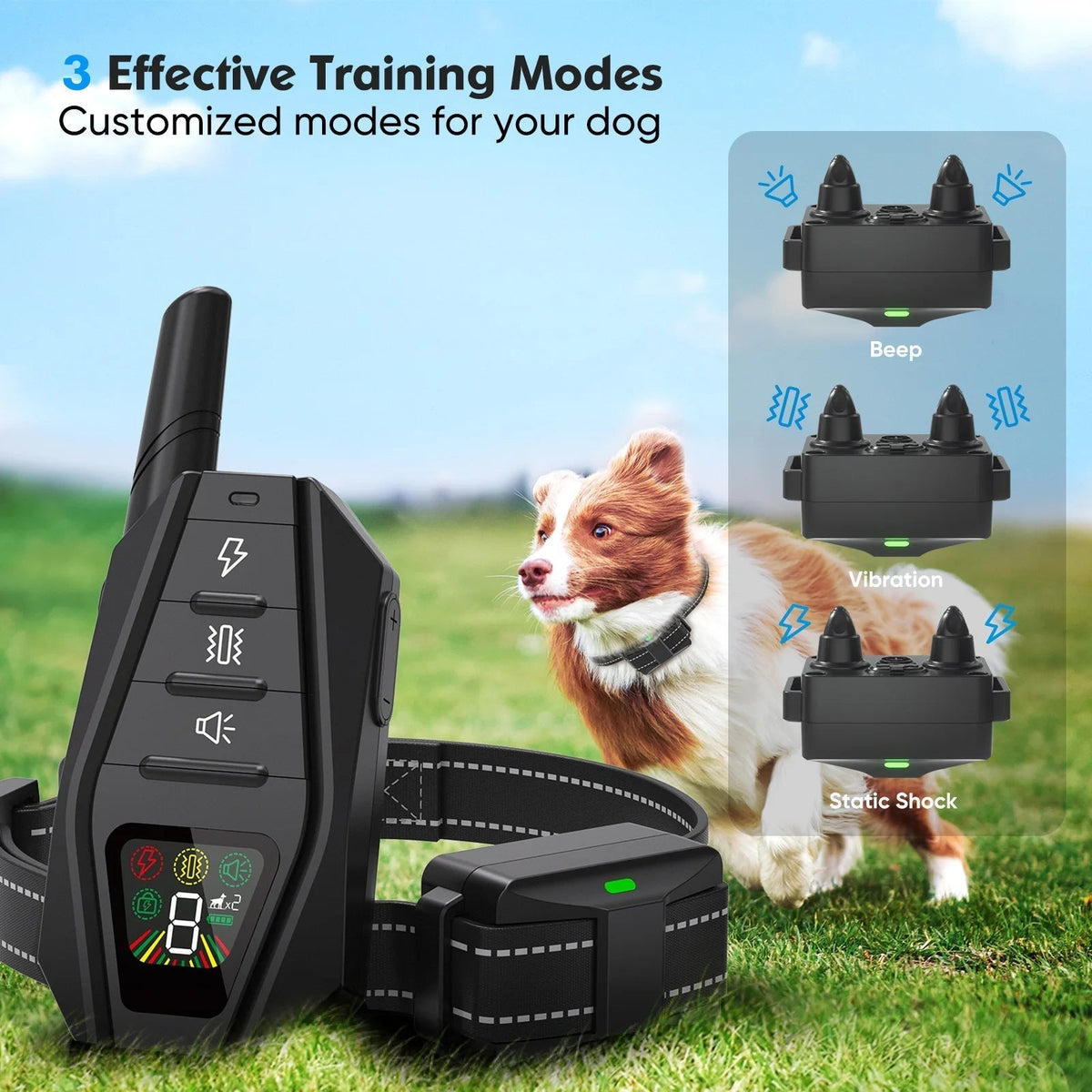 Remote dog training anti-bark collar