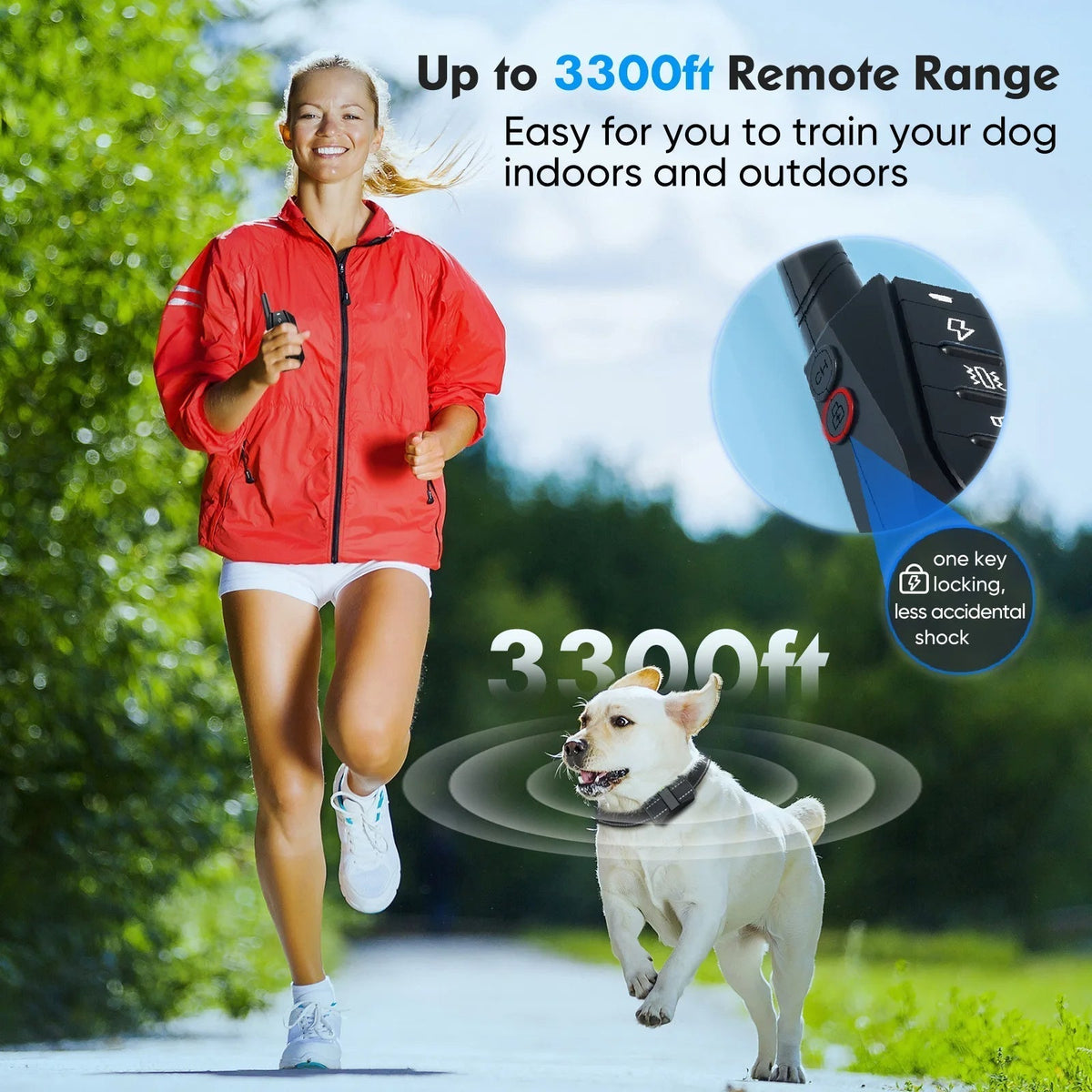 Remote dog training anti-bark collar