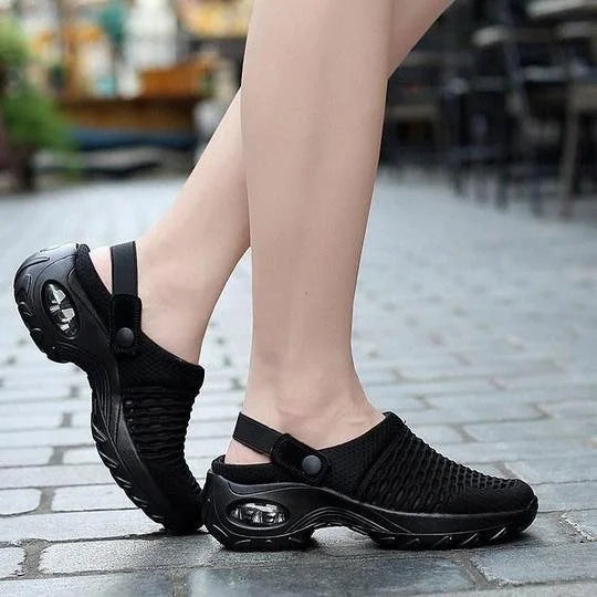 Orthopaedic Air Cushioned Shoes for Women – Breathable Mesh Trainers with Arch Support