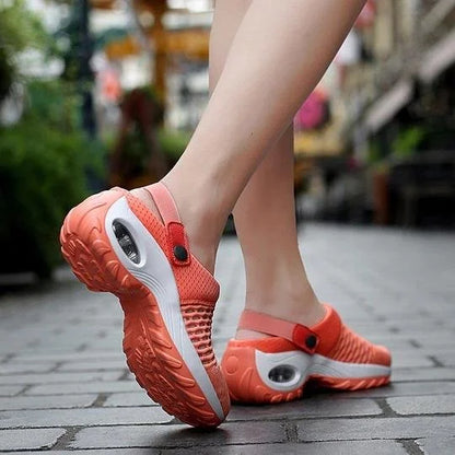 Orthopaedic Air Cushioned Shoes for Women – Breathable Mesh Trainers with Arch Support