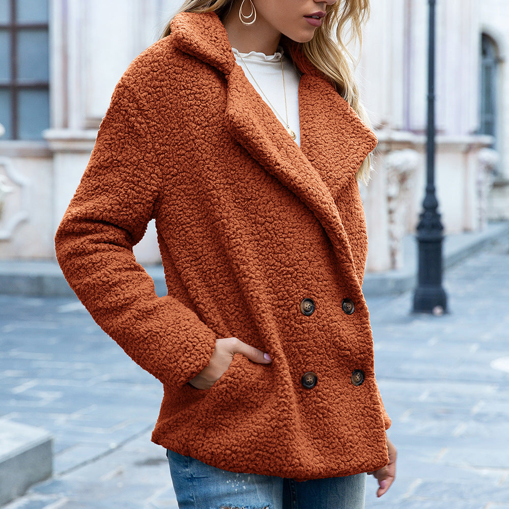 Women's cropped faux-fur jacket - detail