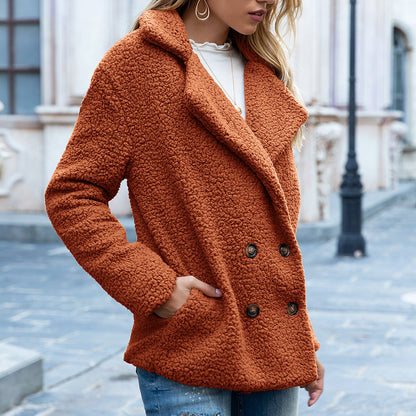 Women's cropped faux-fur jacket - detail