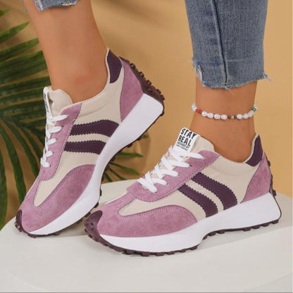 Women's chunky retro sneakers styling