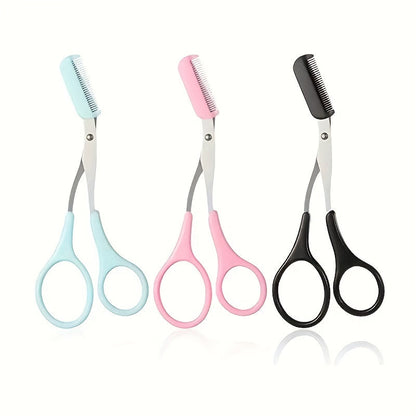 Eyebrow Scissors with Comb – Precise Stainless Steel Grooming Scissors