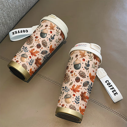 Double-wall insulated stainless steel travel mug