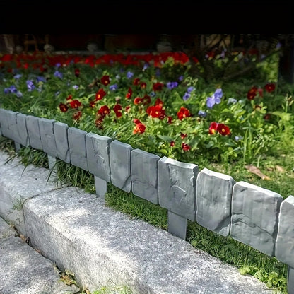 Stone-Look Garden Edging Set – 20-Piece Interlocking Border