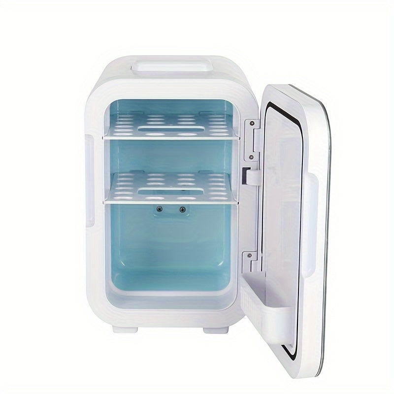 8L portable mini fridge with glass door