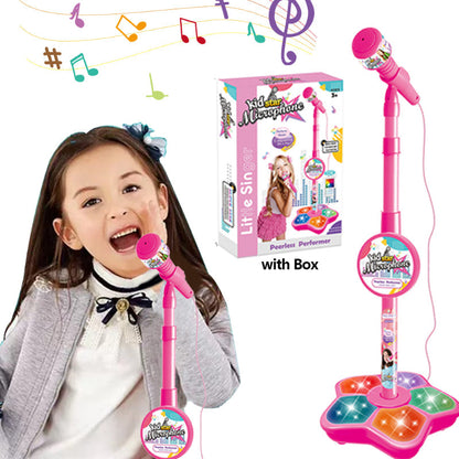 Kids karaoke microphone with adjustable stand