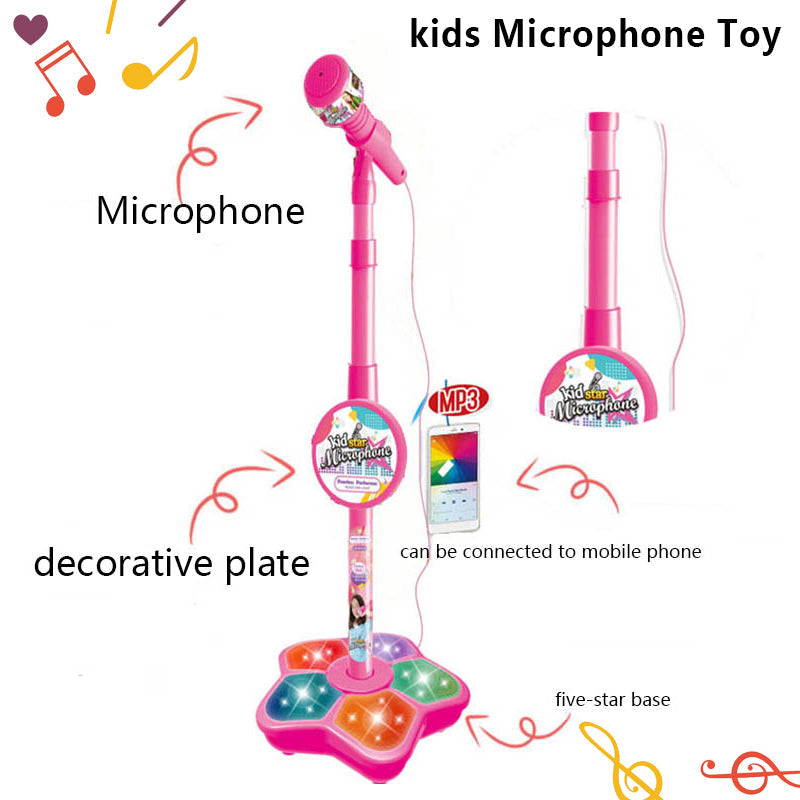 Kids Karaoke Microphone & Adjustable Stand – Interactive Musical Toy