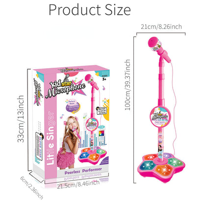 Kids karaoke microphone with adjustable stand