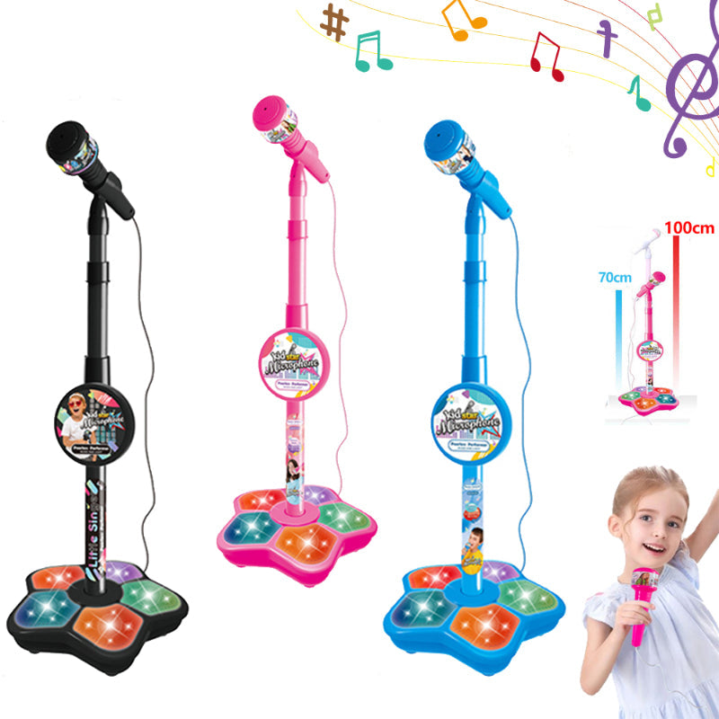 Kids karaoke microphone with adjustable stand