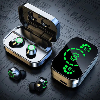 Wireless Bluetooth stereo earbuds with charging case