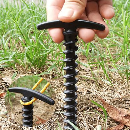 Ground Anchor Screws – 10-Piece Spiral Tent Stakes