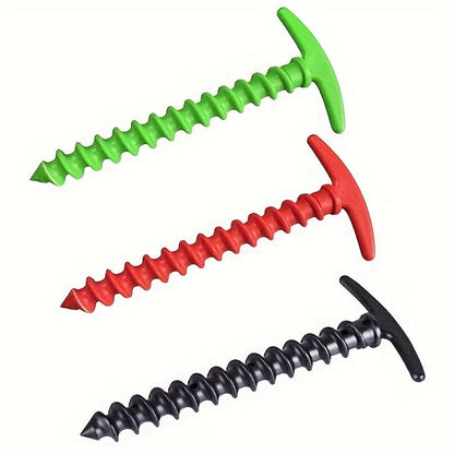 Ground Anchor Screws – 10-Piece Spiral Tent Stakes