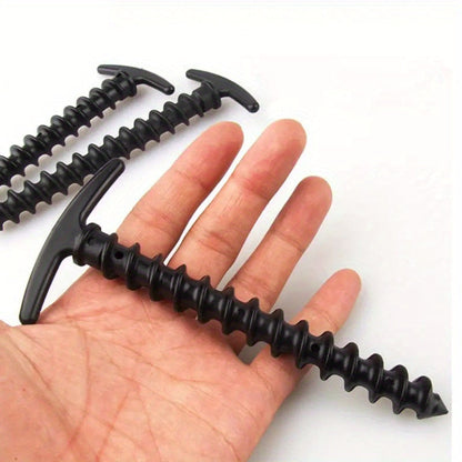 Ground Anchor Screws – 10-Piece Spiral Tent Stakes