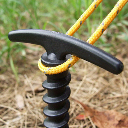 Ground Anchor Screws – 10-Piece Spiral Tent Stakes