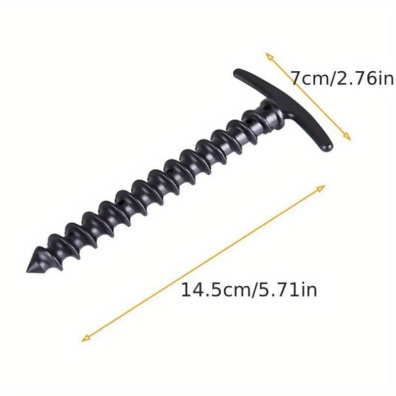 Ground Anchor Screws – 10-Piece Spiral Tent Stakes