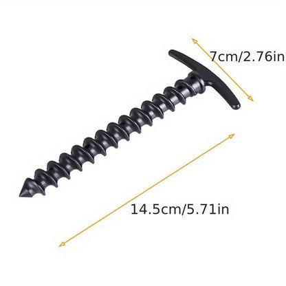 Ground Anchor Screws – 10-Piece Spiral Tent Stakes
