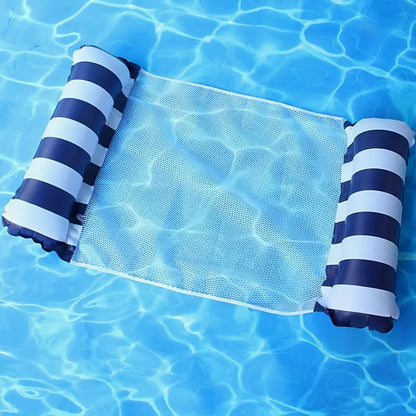 Inflatable Pool Raft – Durable Striped Swim Float