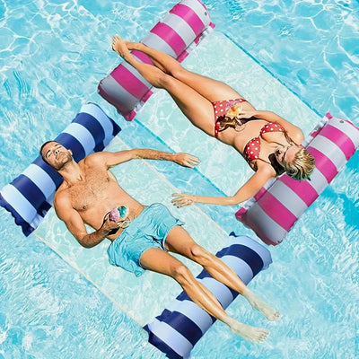 Inflatable Pool Raft – Durable Striped Swim Float
