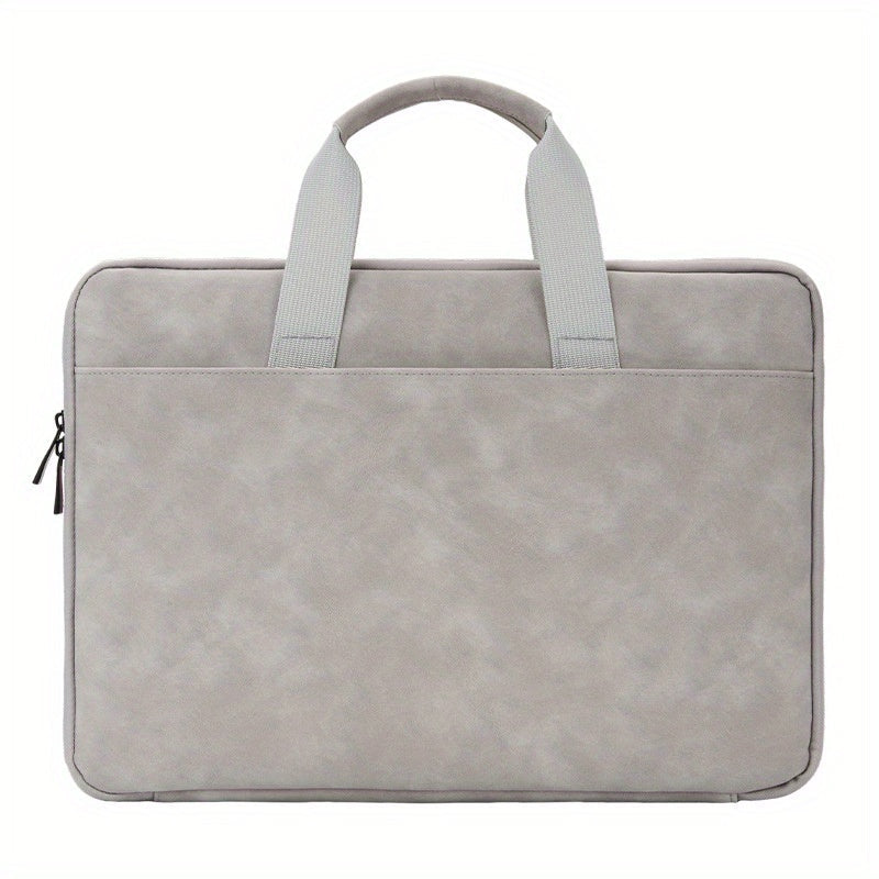 Laptop Bag – Marble-Texture Faux-Leather Sleeve