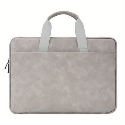 Laptop Bag – Marble-Texture Faux-Leather Sleeve