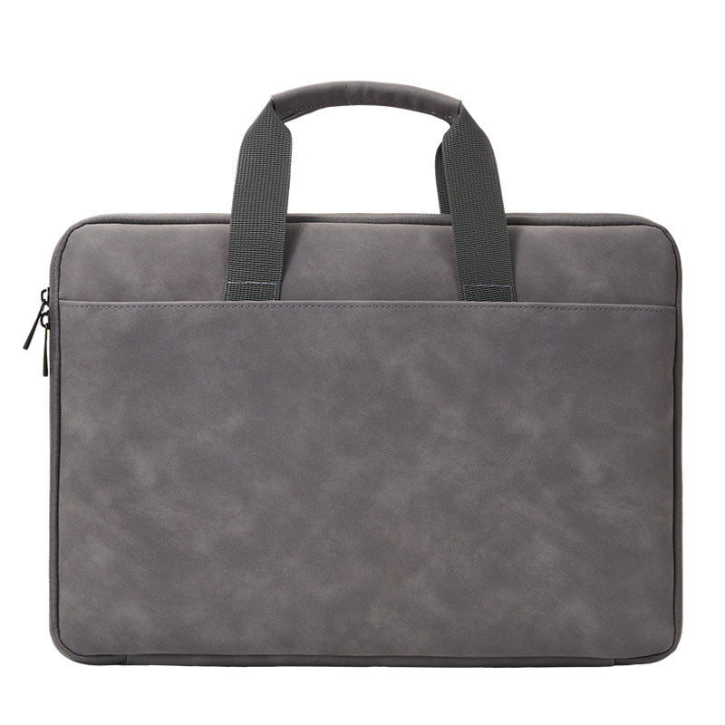 Laptop Bag – Marble-Texture Faux-Leather Sleeve