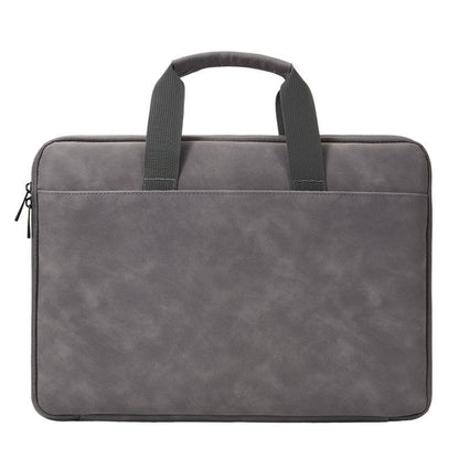 Laptop Bag – Marble-Texture Faux-Leather Sleeve