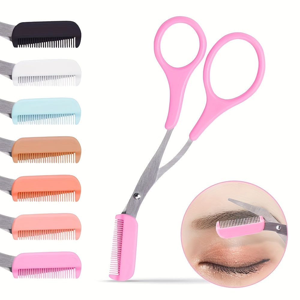 Eyebrow Scissors with Comb – Precise Stainless Steel Grooming Scissors