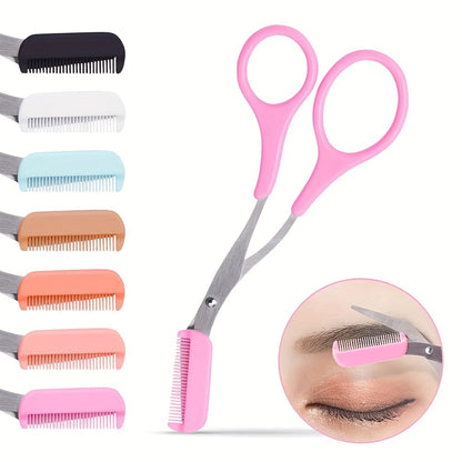 Eyebrow Scissors with Comb – Precise Stainless Steel Grooming Scissors