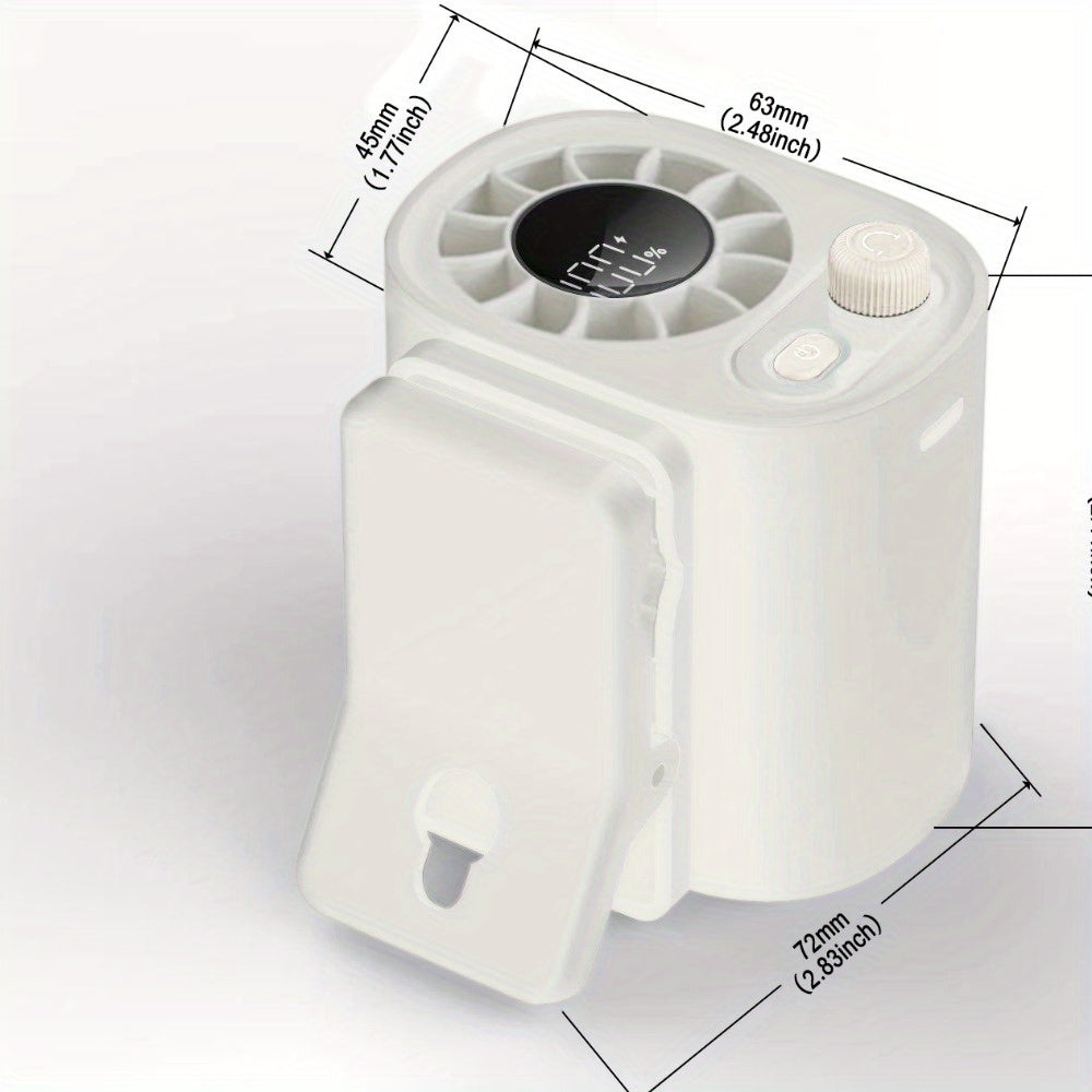 Portable clip-on mini fan with 360-degree rotation