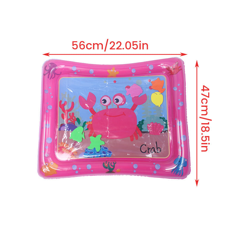 Inflatable baby water play tummy time mat