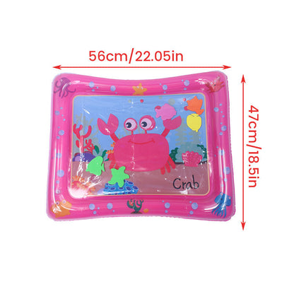 Inflatable baby water play tummy time mat