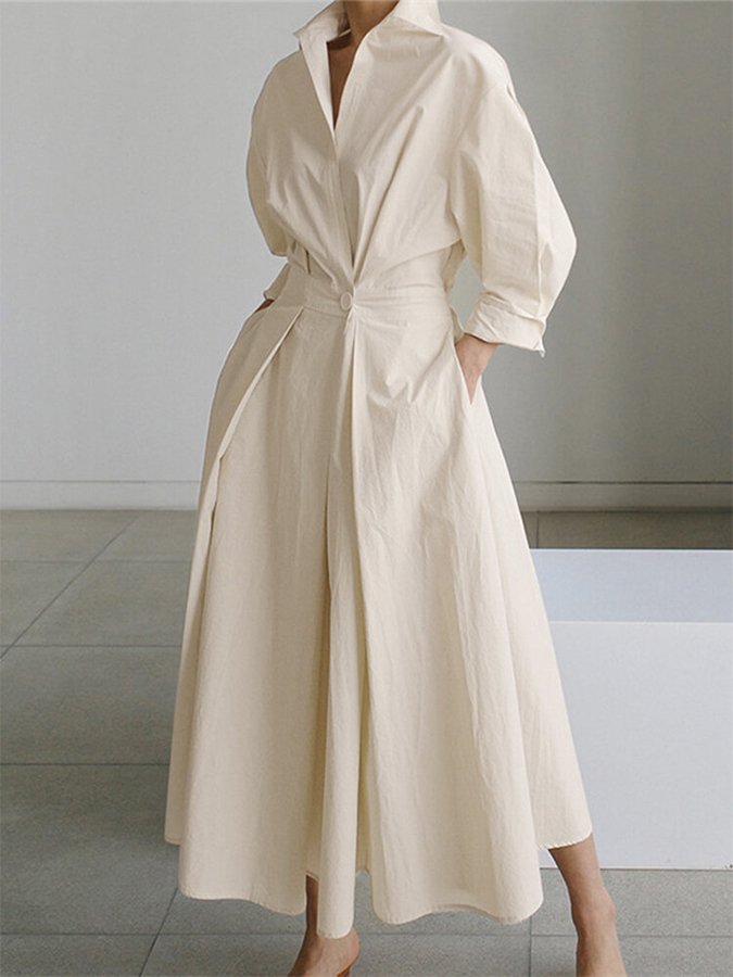 Women's elegant flowy maxi dress - front