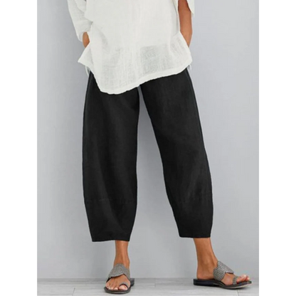 Women's relaxed linen leisure trousers