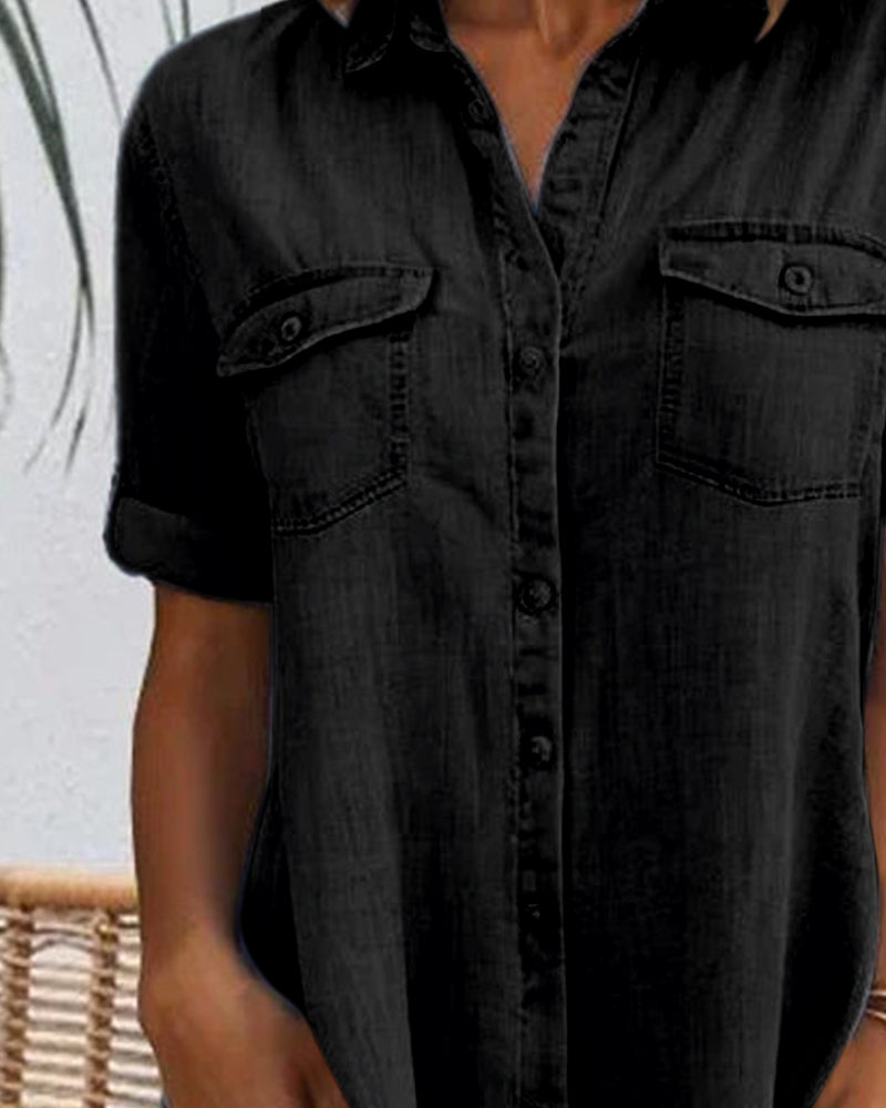 Women's lightweight shirt dress - back