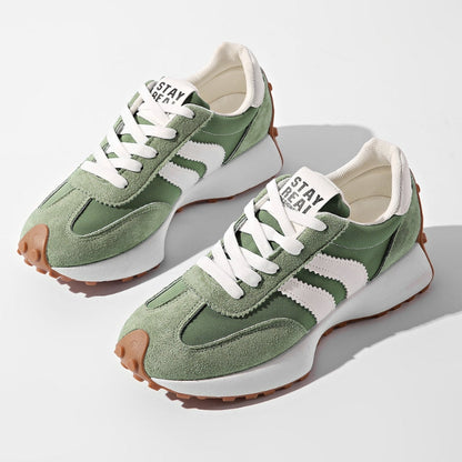 Women's retro platform sneakers - front