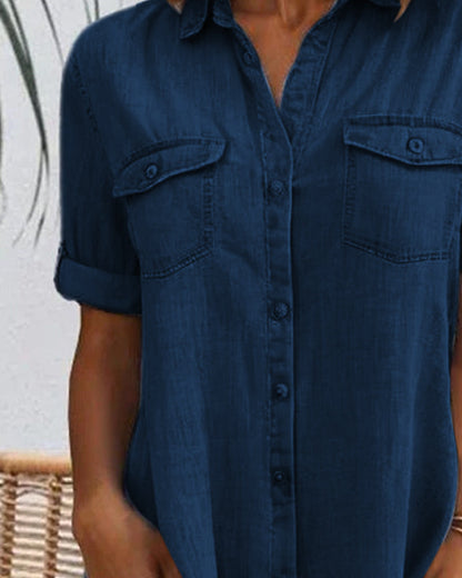 Women's collared shirt dress