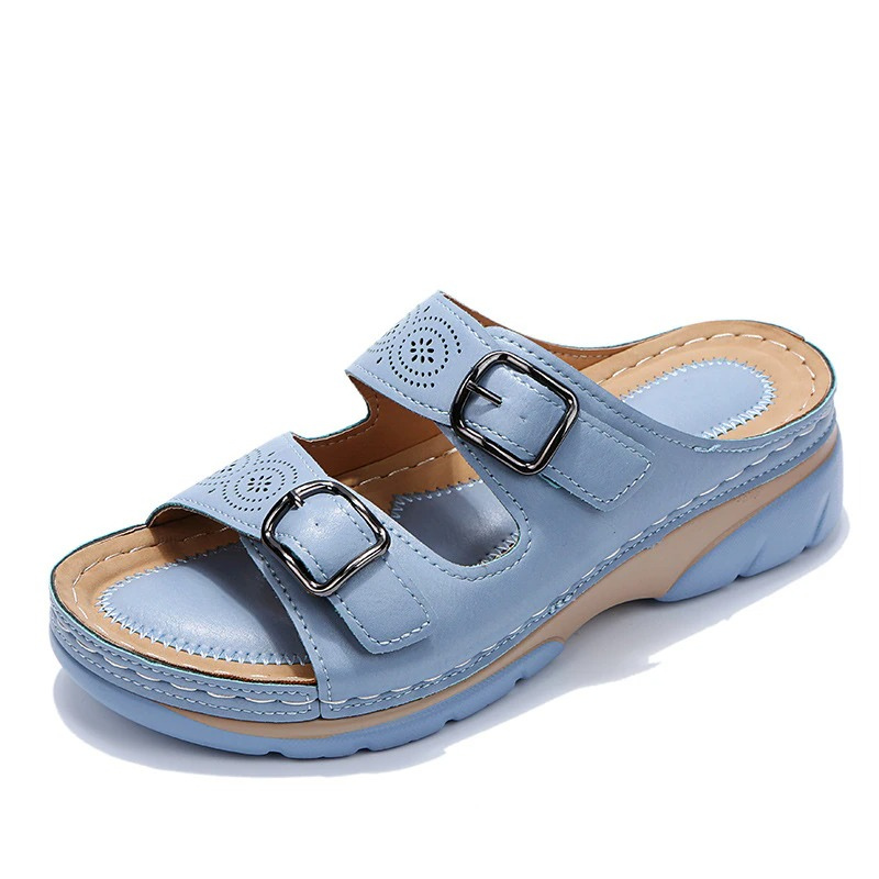 Orthopaedic Comfort Sandals for Women, Lightweight Vegan Leather Sandals with Arch Support
