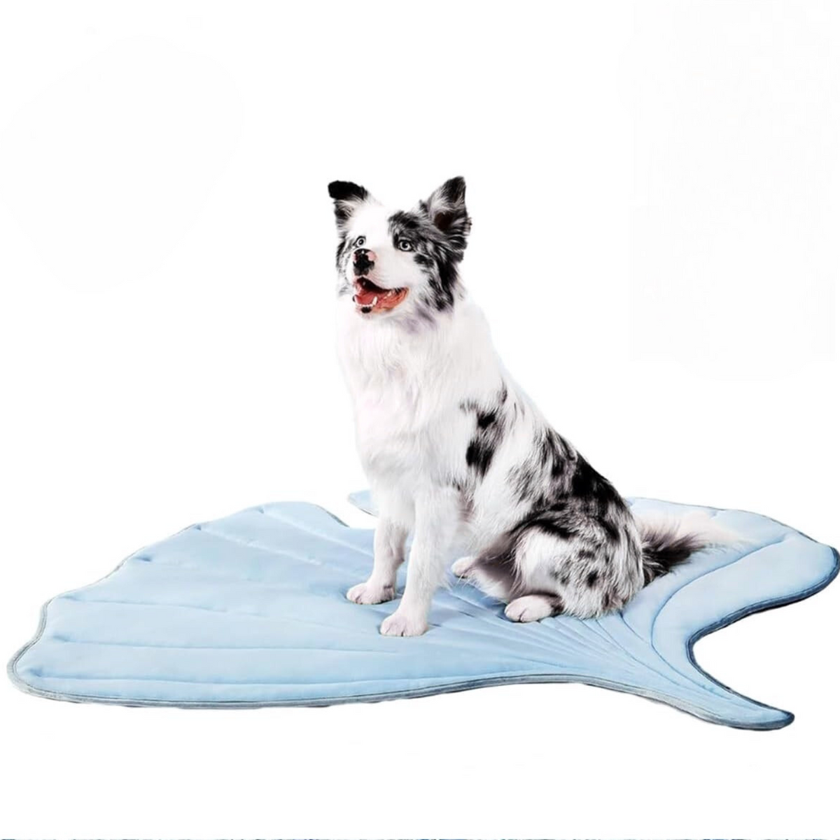 Self-cooling gel dog mat in leaf design