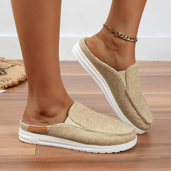 Everyday Mules for Women, Open Back Comfort Sandals with Cushioned Footbed
