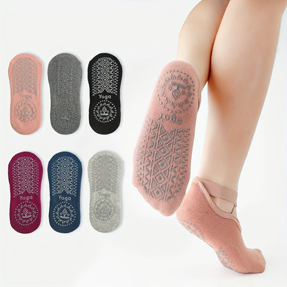 Cross-Strap Yoga Socks for Stability