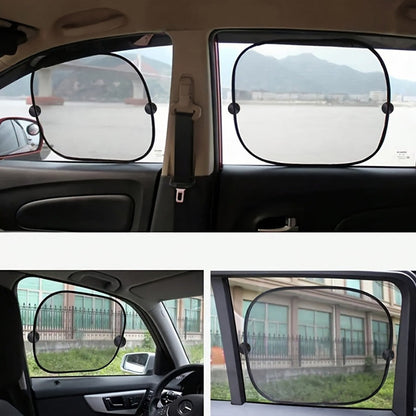 Car Window Sun Shades – Pair of Black Mesh Rear Screens