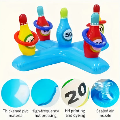 Inflatable Water Bowling Set – Fun Pool Game for All Ages