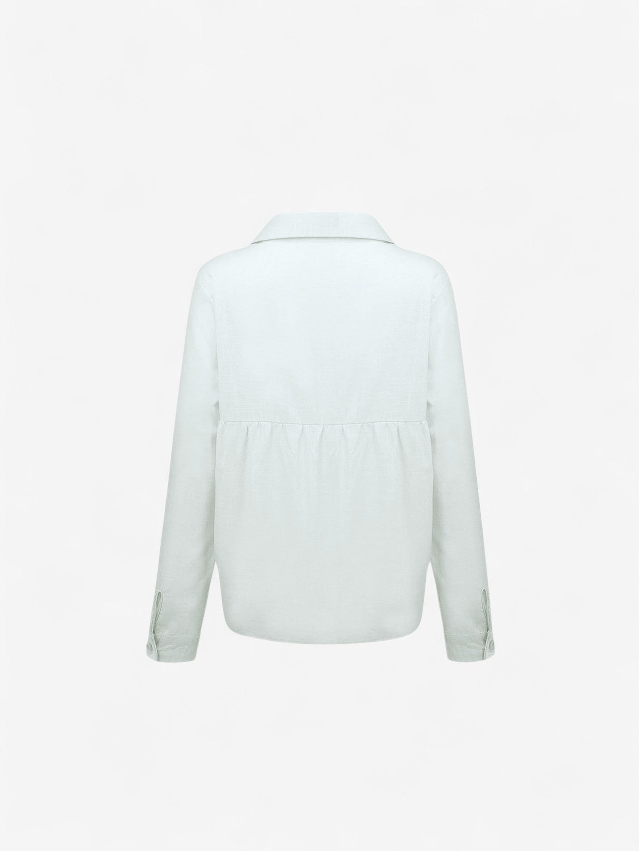 Women's long sleeve button-down collared blouse