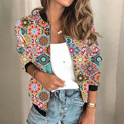 Women's printed short jacket variant