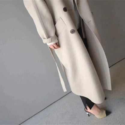 Women's long wool winter coat