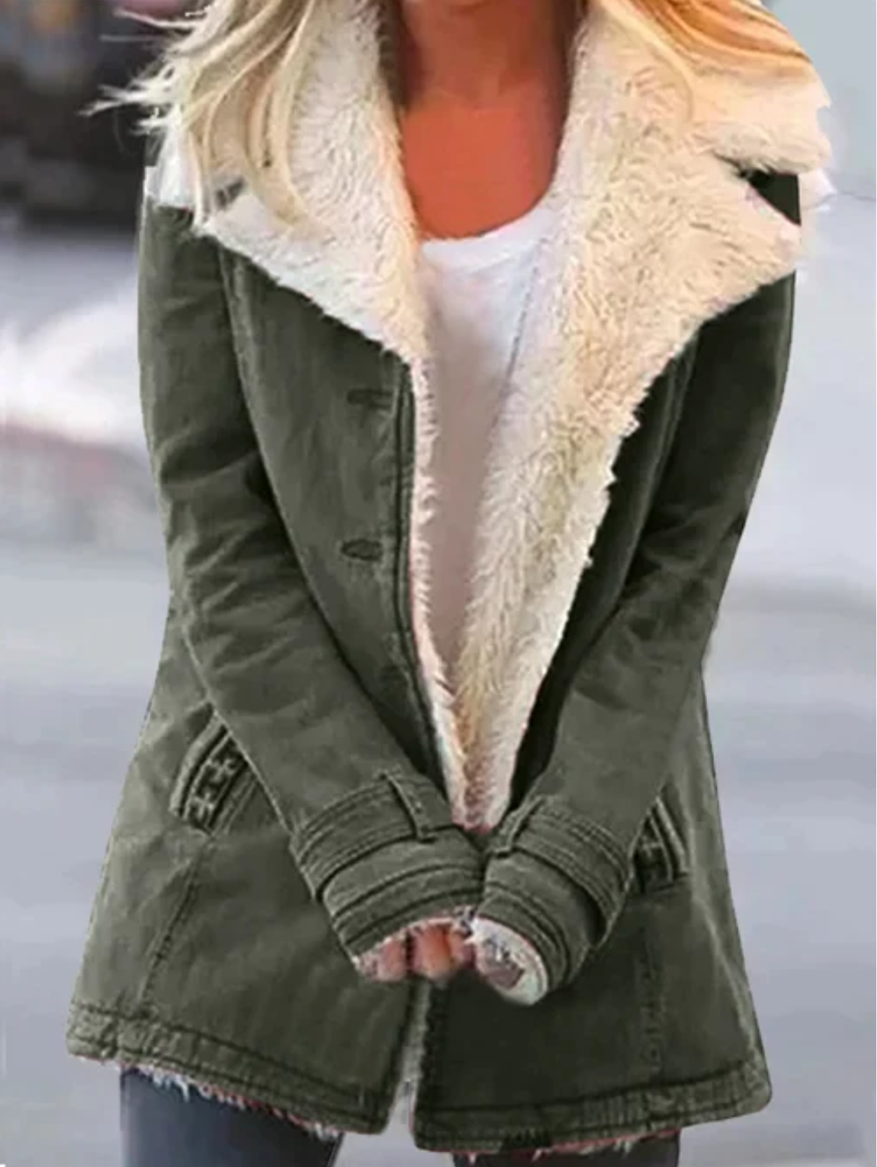 Women's padded thermal jacket - detail