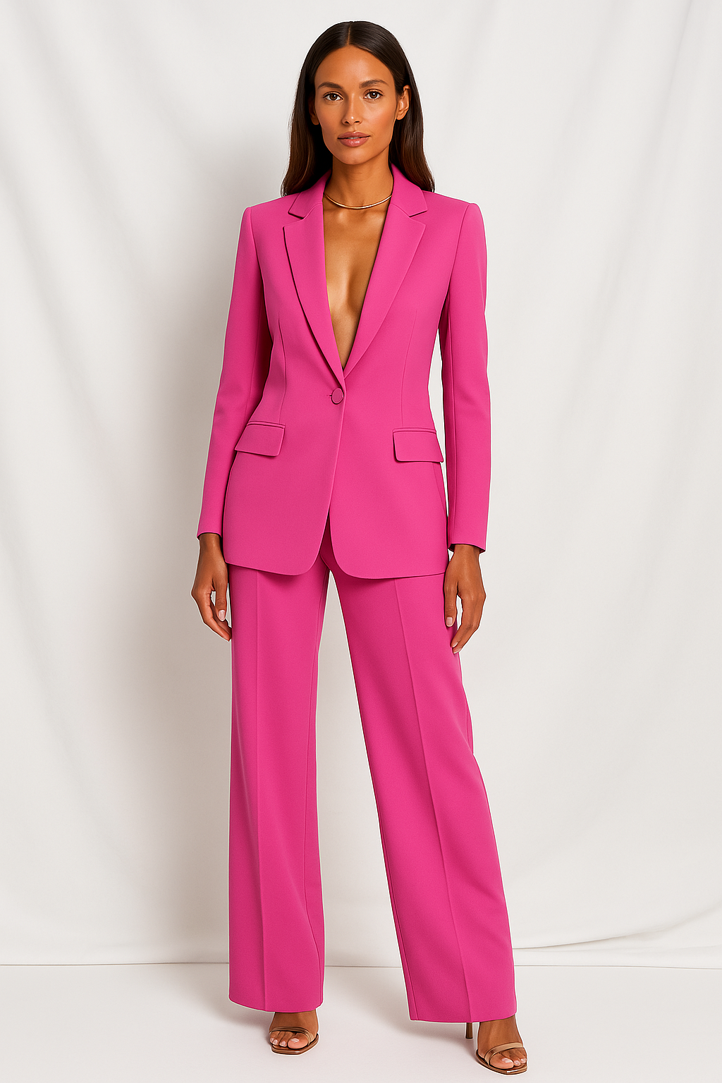 Women's Blazer & Trouser Set – Tailored Two-Piece Suit Set