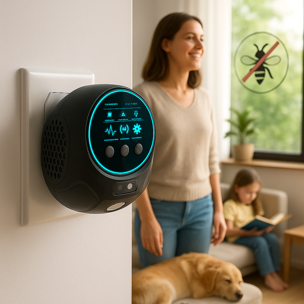 Plug-in ultrasonic pest repeller device